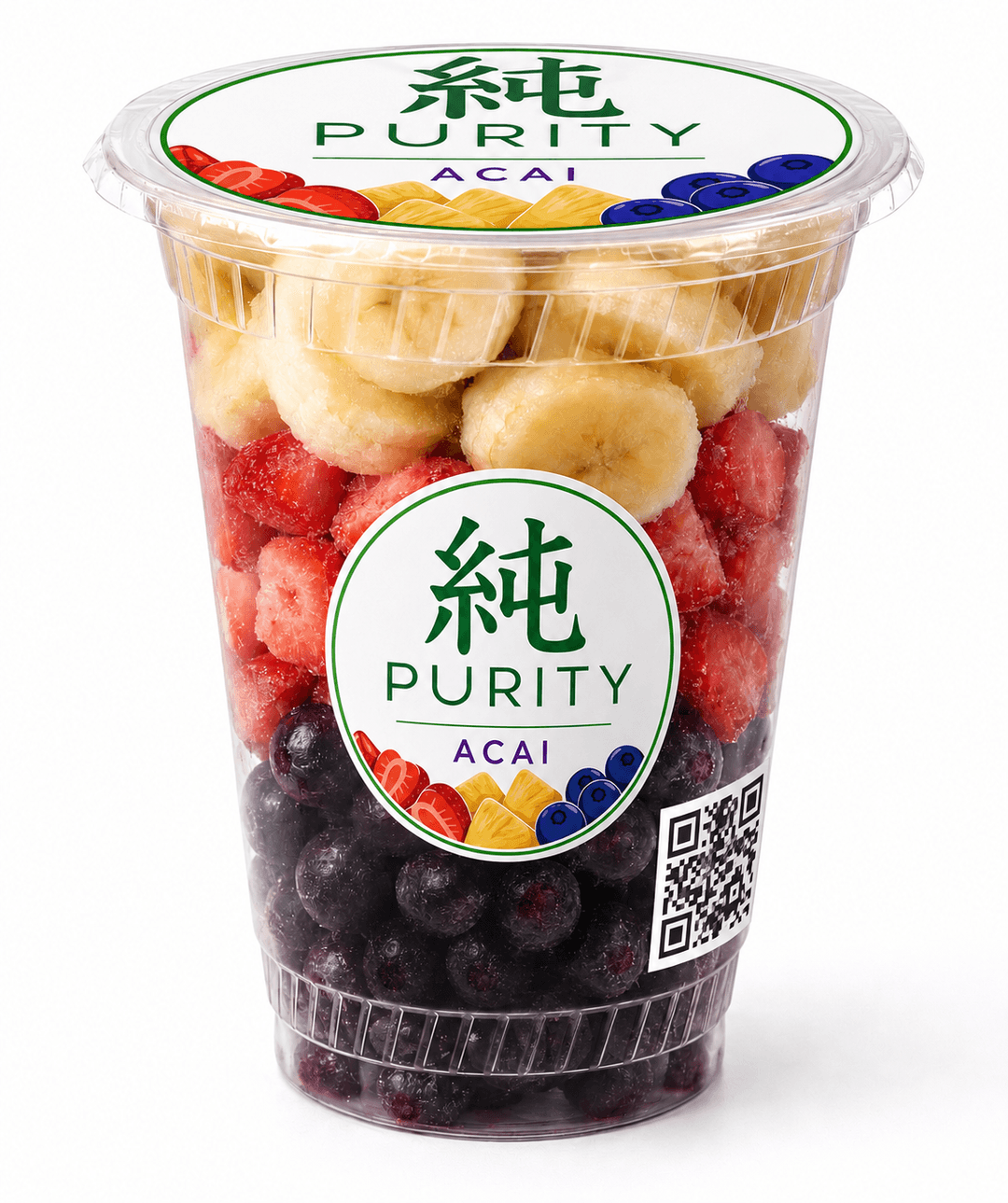 Purity Cup mit ganzen, schockgefrosteten Früchten